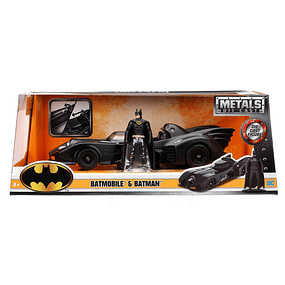 DC Comics Batmovil metal car + Batman figure set