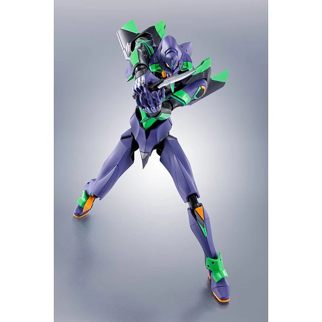 Evangelion: 3.0+1.0 Thrice Upon a Time Evangelion Test Type-01 + Spear of Cassius Renewal Color Edition Reissue Robot Spirits figure 17cm