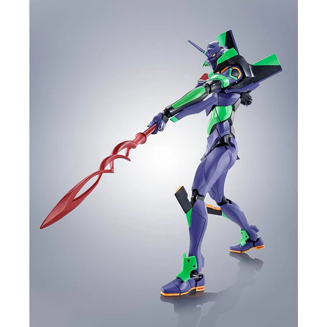Evangelion: 3.0+1.0 Thrice Upon a Time Evangelion Test Type-01 + Spear of Cassius Renewal Color Edition Reissue Robot Spirits figure 17cm