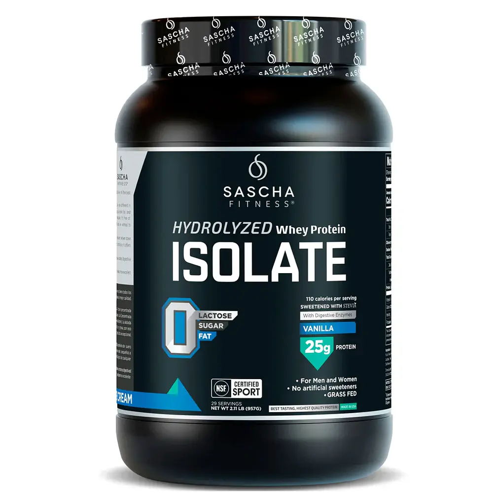 Proteína Sascha Fitness Hydrolyzed Whey Isolate Vainilla 957 g