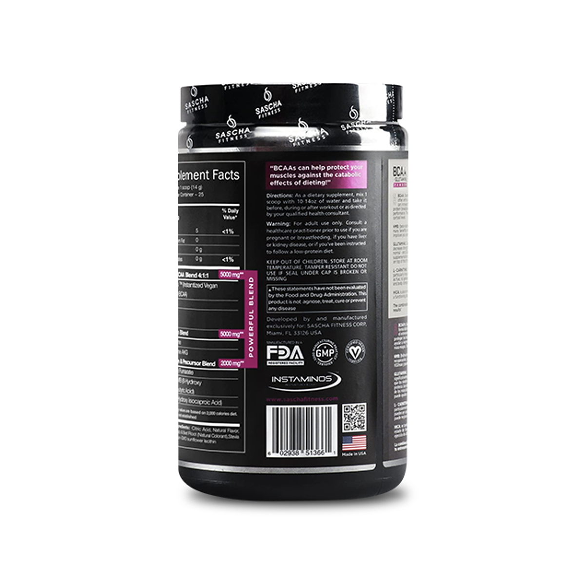 Sascha Fitness BCAA UVA NATURAL