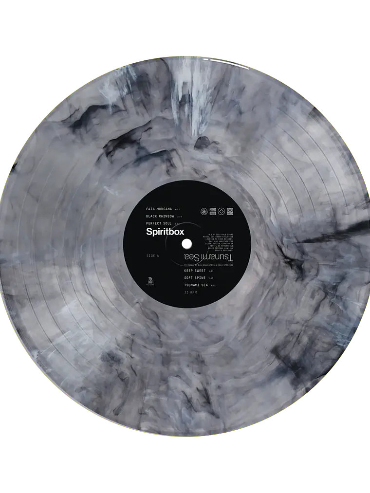 Spiritbox - Tsunami Sea (Hot Topic Exclusivo Gris / Negro / Blanco Marmol Vinilo LP) 1