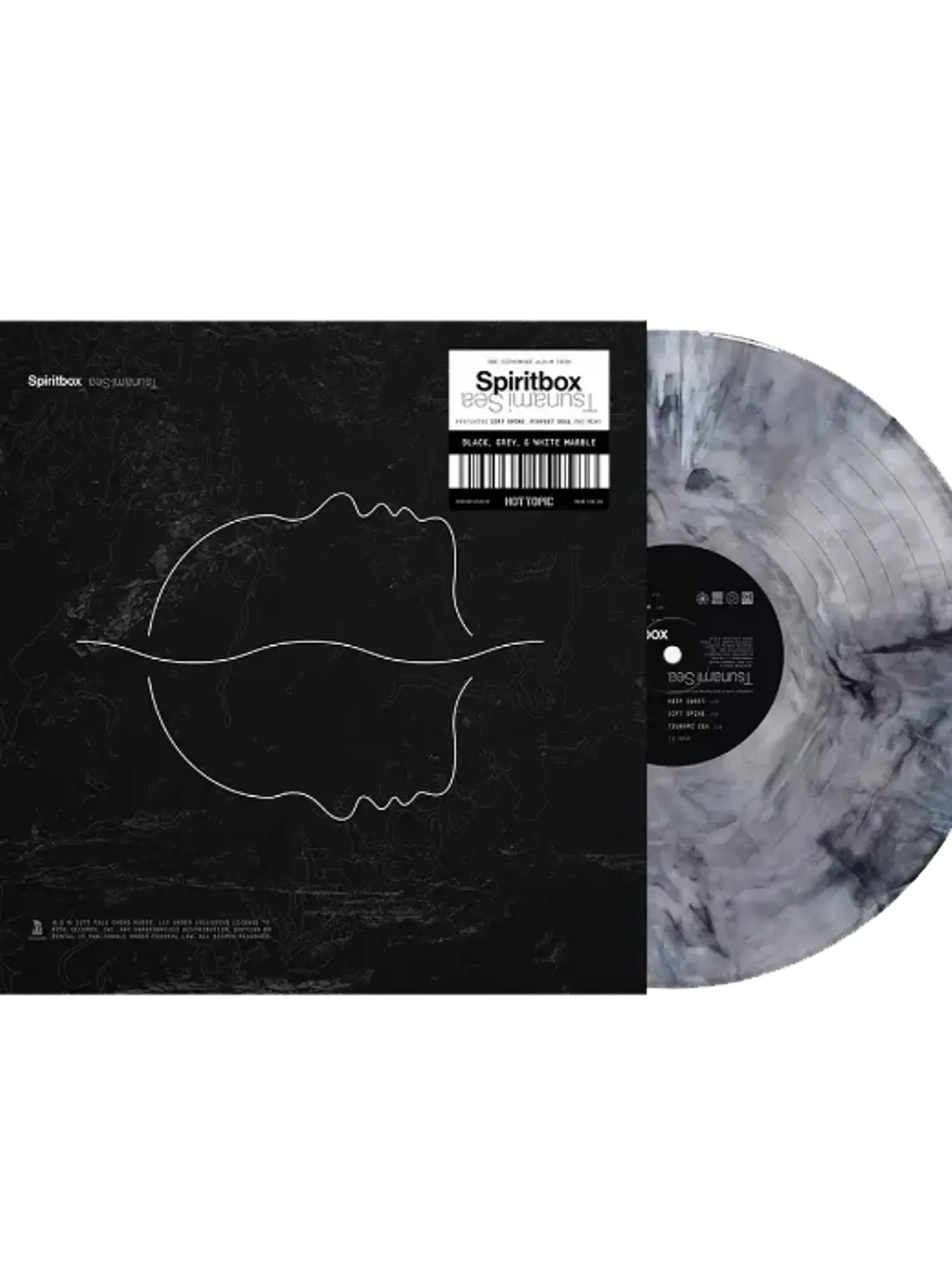 Spiritbox - Tsunami Sea (Hot Topic Exclusivo Gris / Negro / Blanco Marmol Vinilo LP) 2