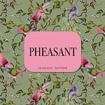 Pheasant, Exotic Birds Pattern