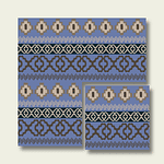 Nordic Stripes, Boho ethnic on monotone brown