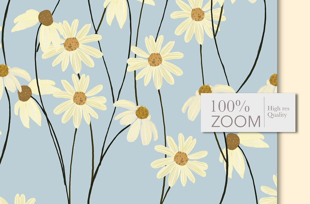 Meadow floral cute pattern