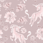 Unicorn, floral cute pattern