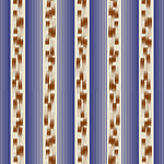 Boho brushstrokes Stripes on blue and brown.