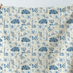 Bambi Toile Jouy, Forest Floral Blue