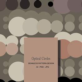 Optical circles, neutral tones graphic design