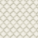 Creamy Rhombus, abstract geometry white