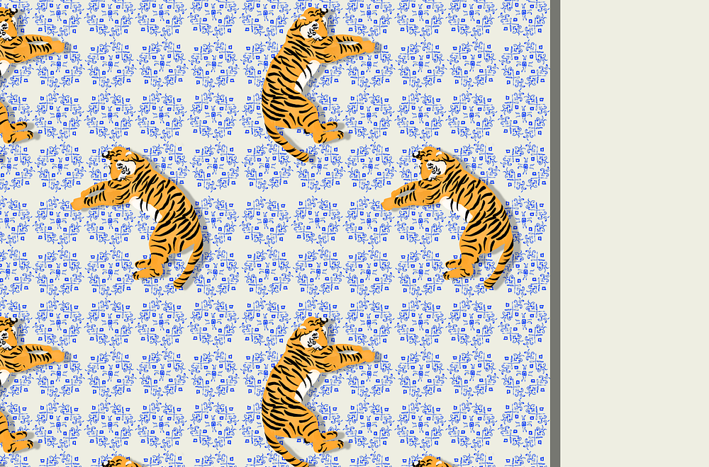 Tiger Tiles, oriental decorative animal