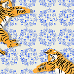 Tiger Tiles, oriental decorative animal