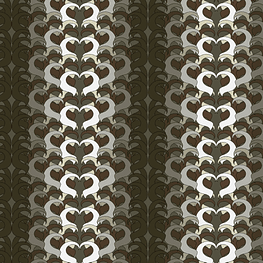 Optical Waves, Japan motifs on brown