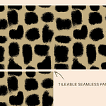 Sand Dots, black spots abstract on beige