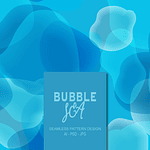Bubble Sea, Merbled blue water bright shapes on the ocean