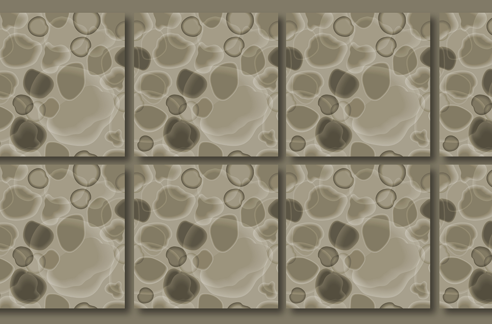 Grey Stones, Layered light distorted dots mosaic 