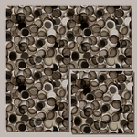 Brown Bubble, abstract layered dots circles