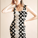 Geometrical Tie Dye, black white boho stripe 