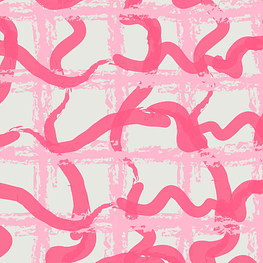 Doodle, Abstract fantasy tartan on pink