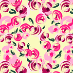 Acid Roses, floral pink yellow spring summer