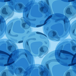 Water Bubbles, Blue sea layered abstract ocean circles