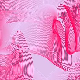 Pink Rhapsody, distorted playful optical abstract lines 