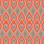 Orange India, boho ethnic geometrical motifs