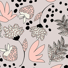 Pink strawberry, cartoon fruit leaves seamless pattern design
