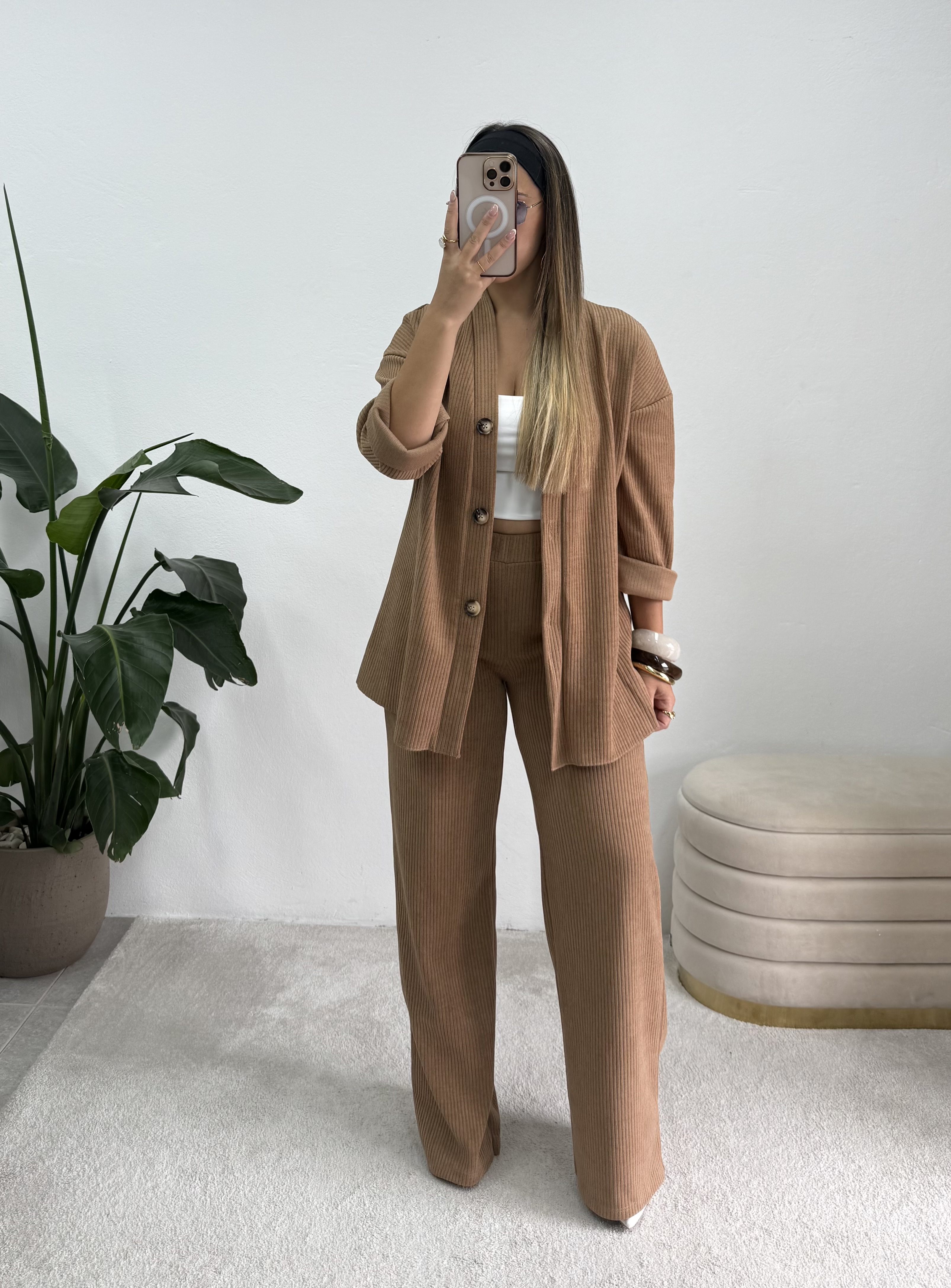 Conjunto bombazina camel 5