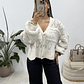 Beige wool cardigan - thumbnail 1