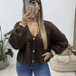 Cardigan de lã castanho  - Thumbnail 1