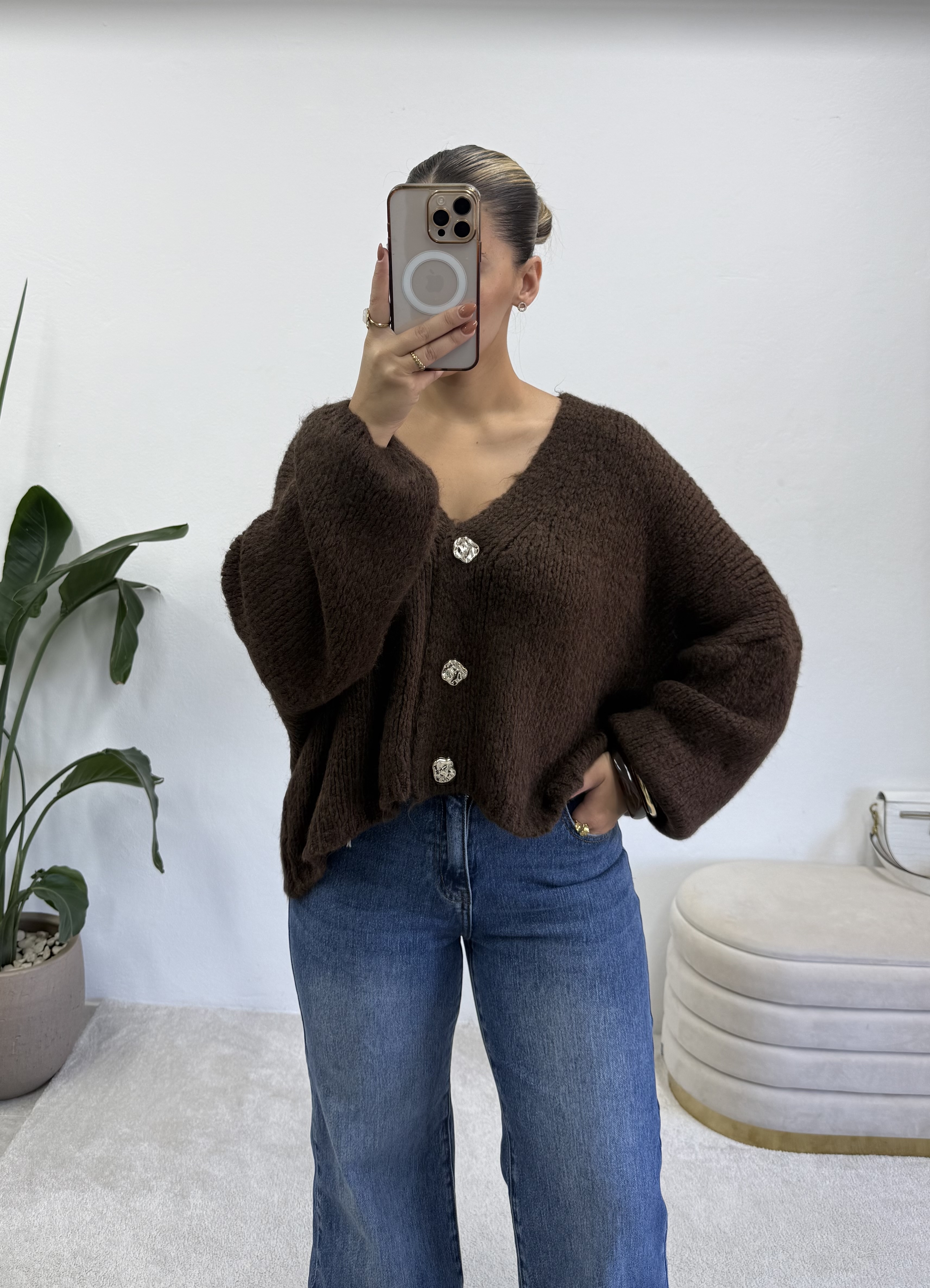 Cardigan Soft Brown