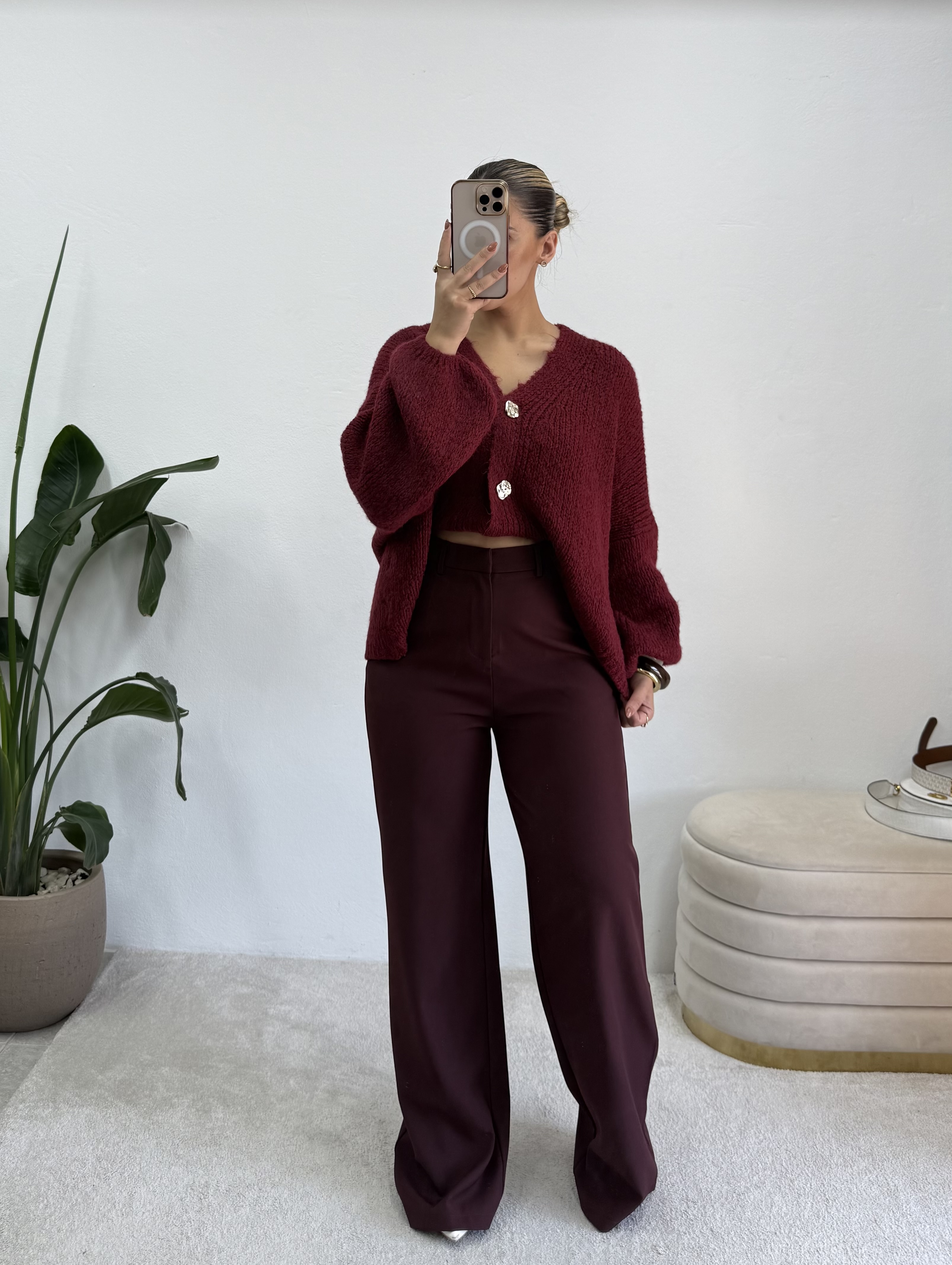 Cardigan Soft Bordeaux