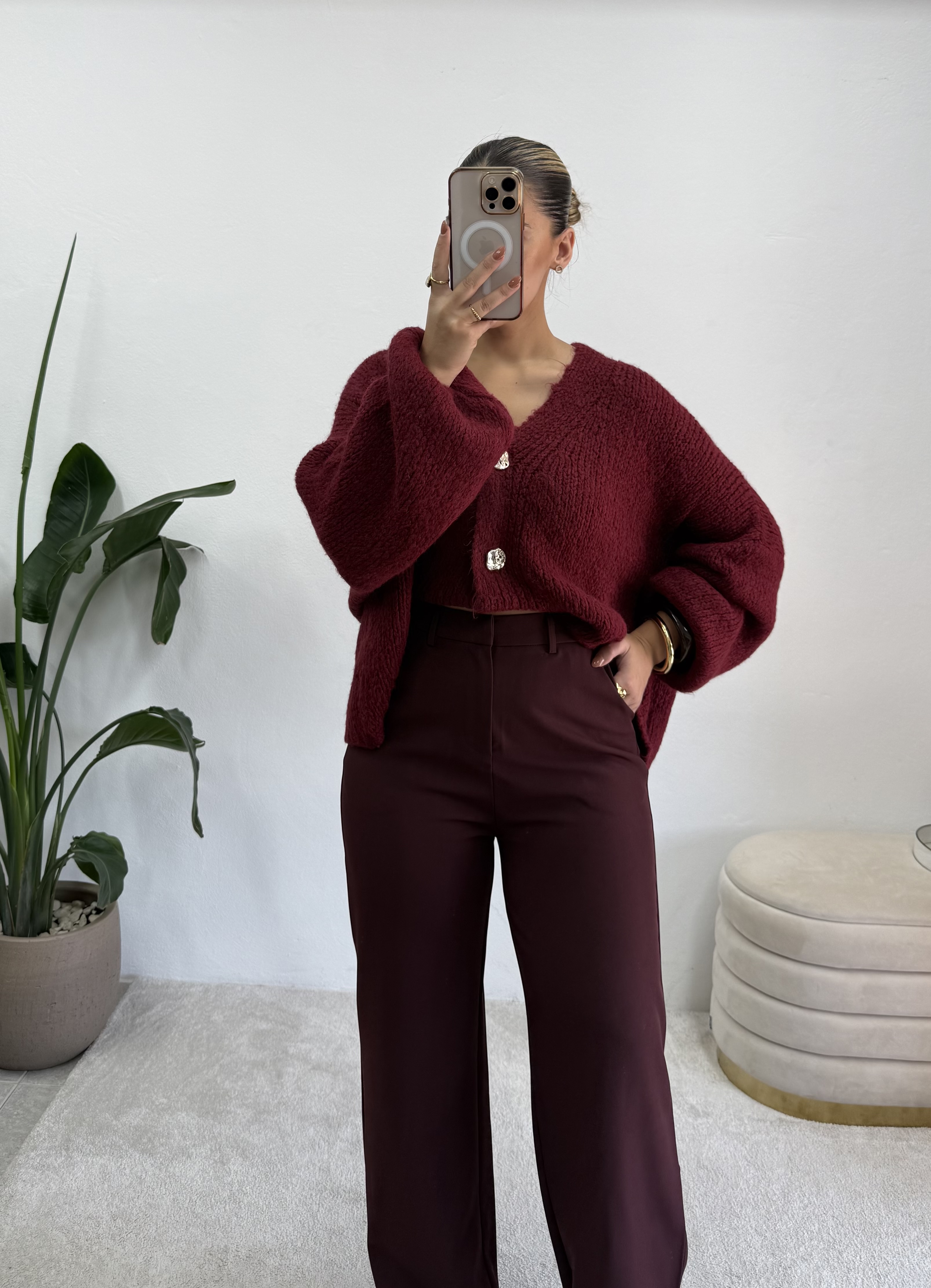 Cardigan Soft Bordeaux 4
