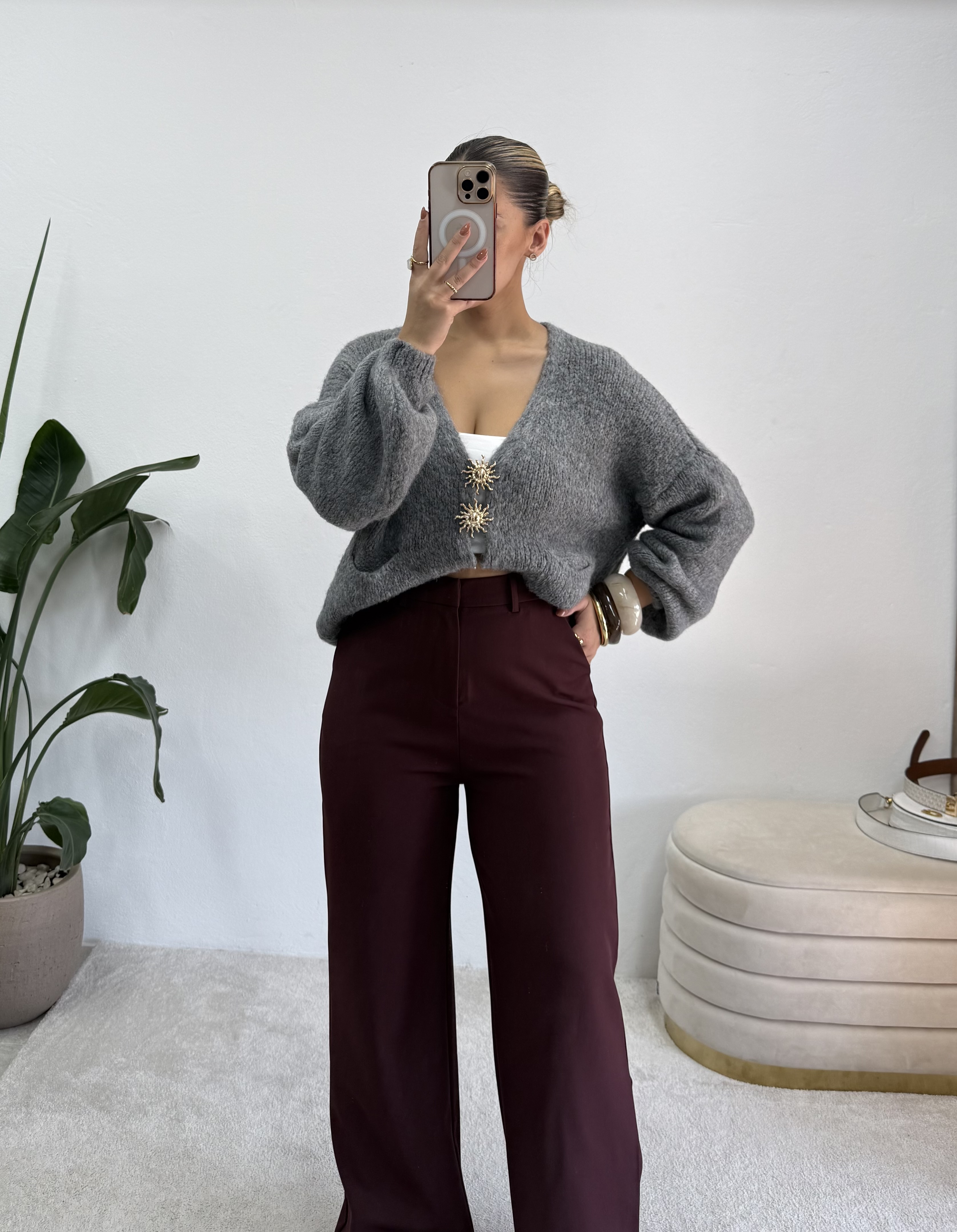 Cardigan Ray of Sun Cinza