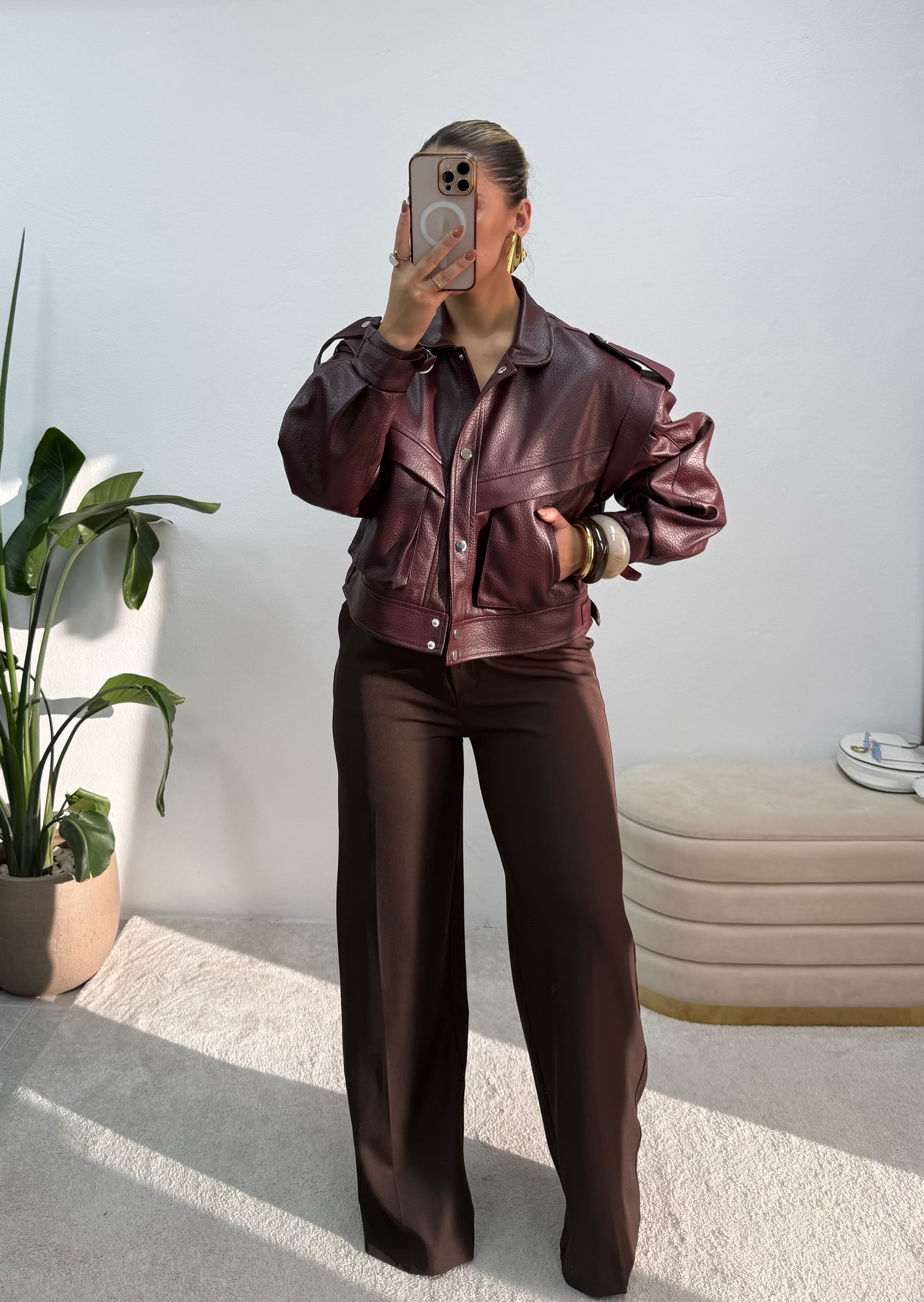 Casaco Ecopele Bordeaux 