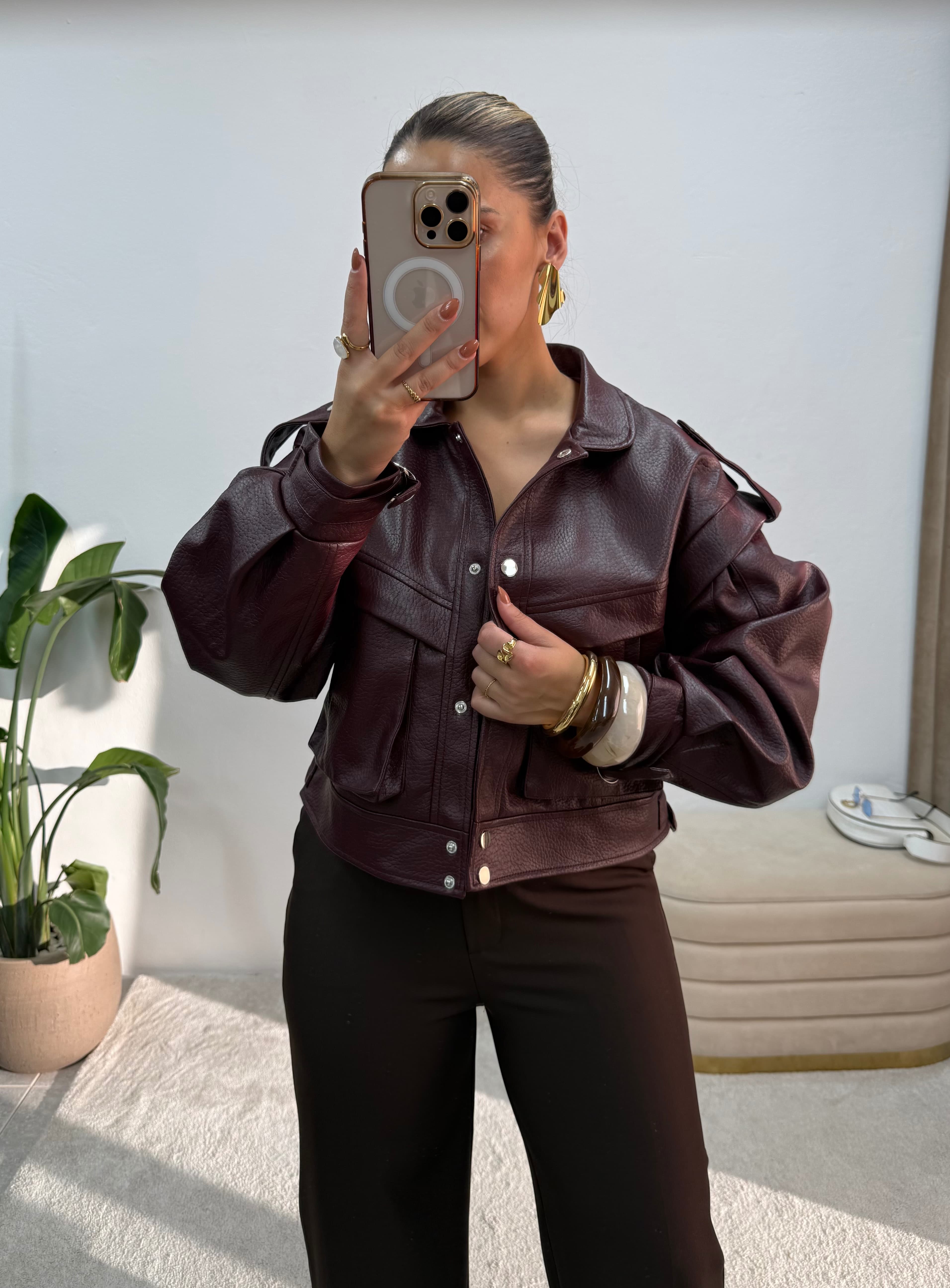 Casaco Ecopele Bordeaux  3