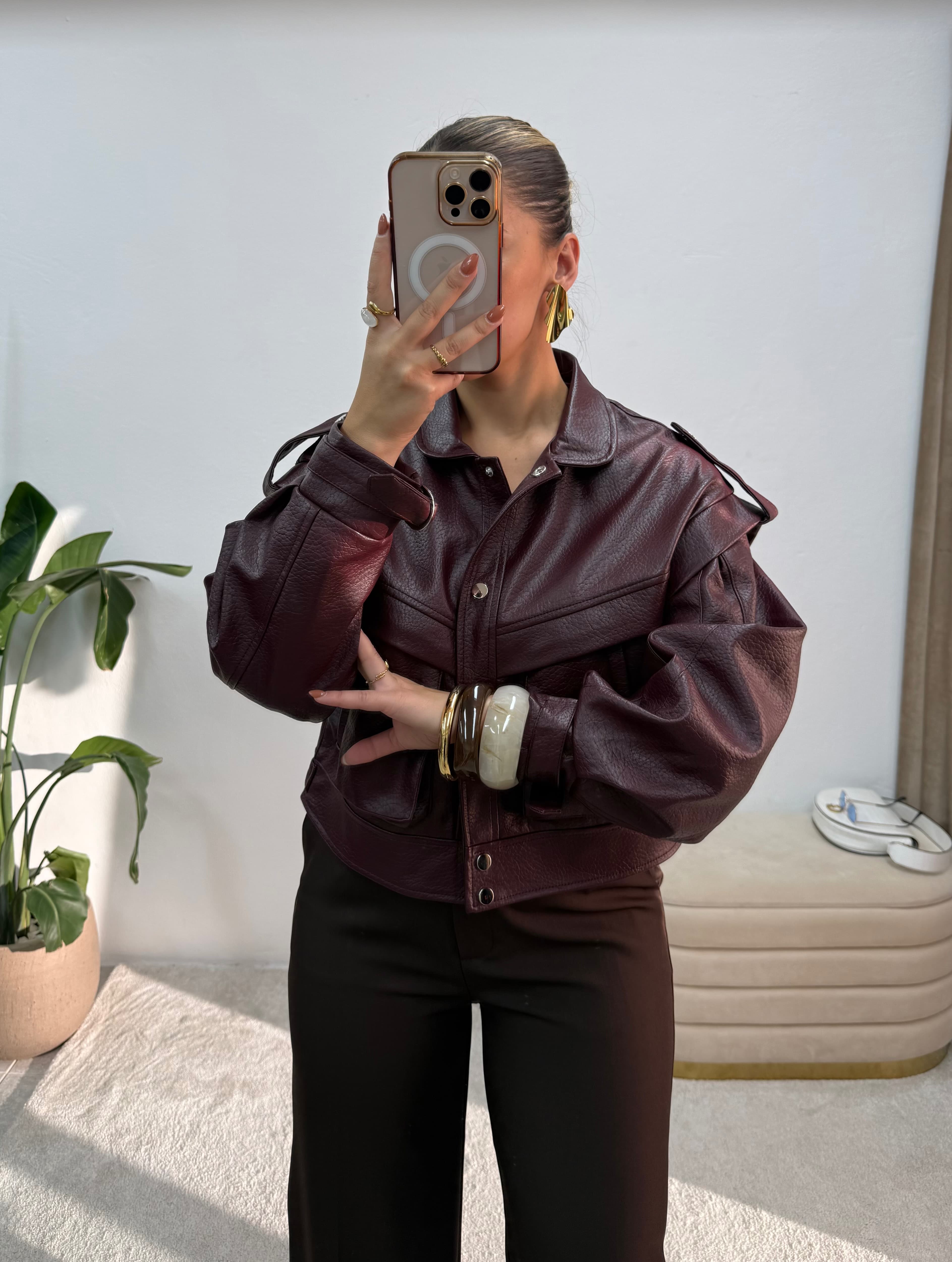 Casaco Ecopele Bordeaux  5