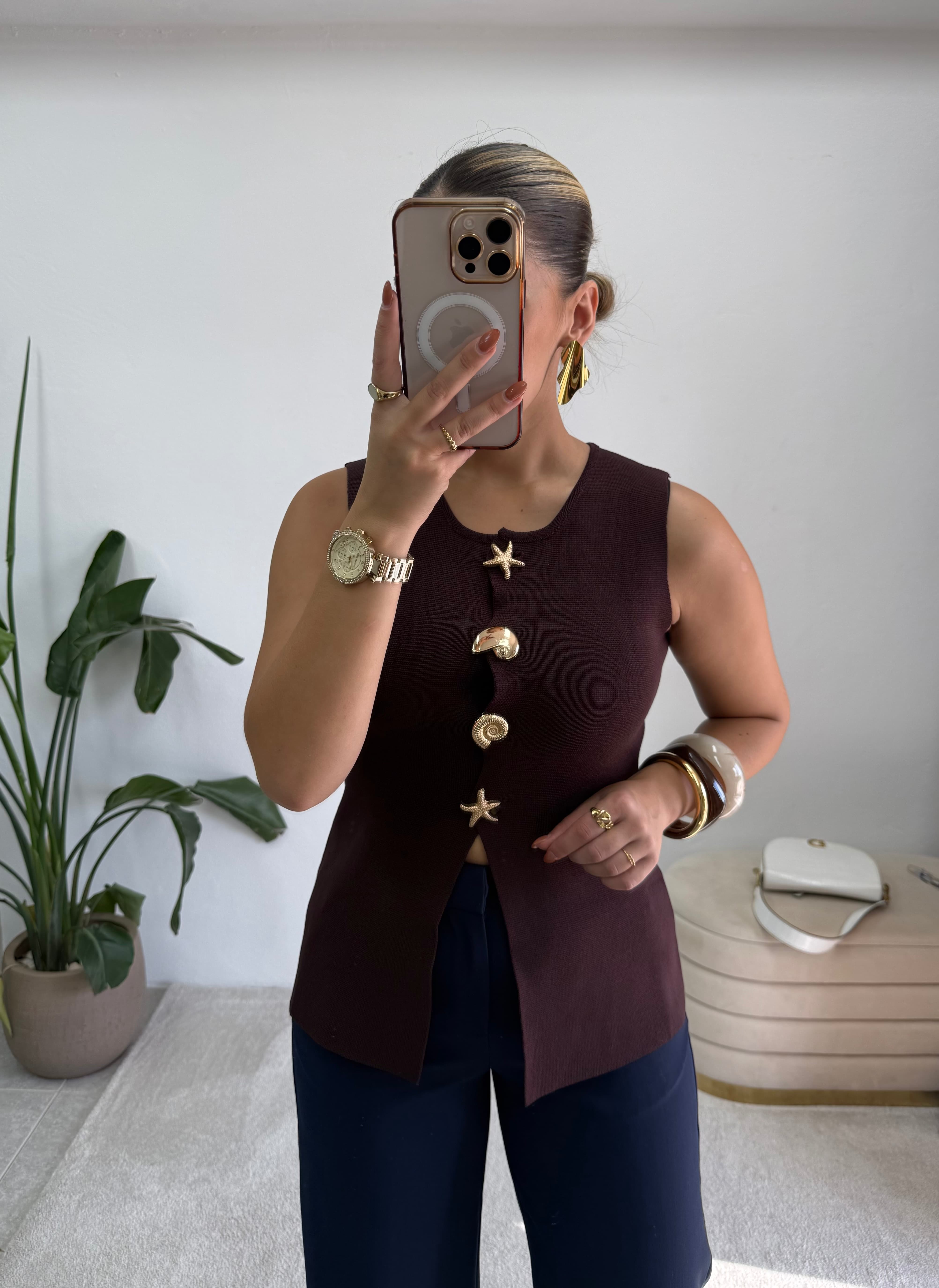 Colete Sea Castanho  3