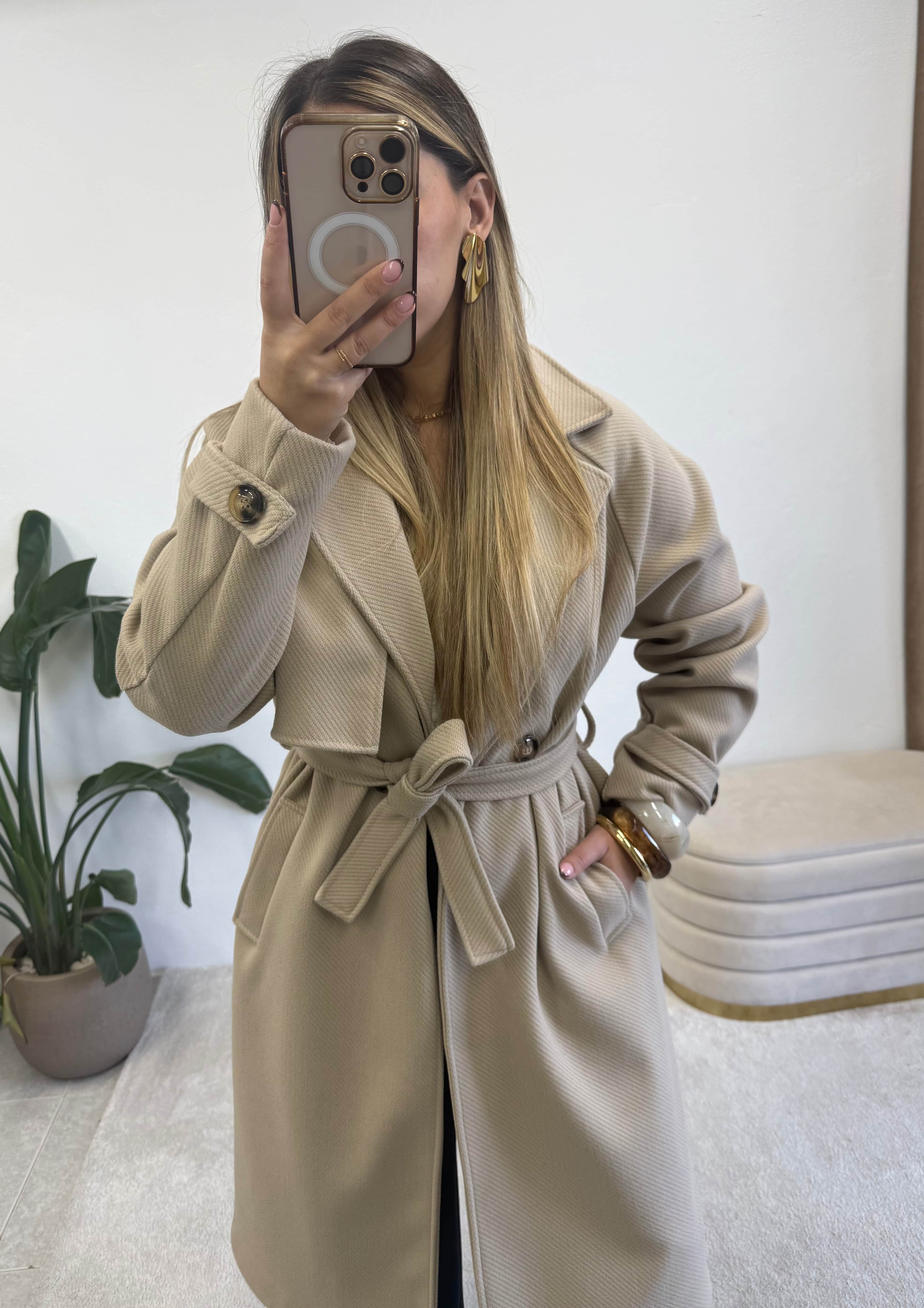 Sobretudo Essential Bege 3