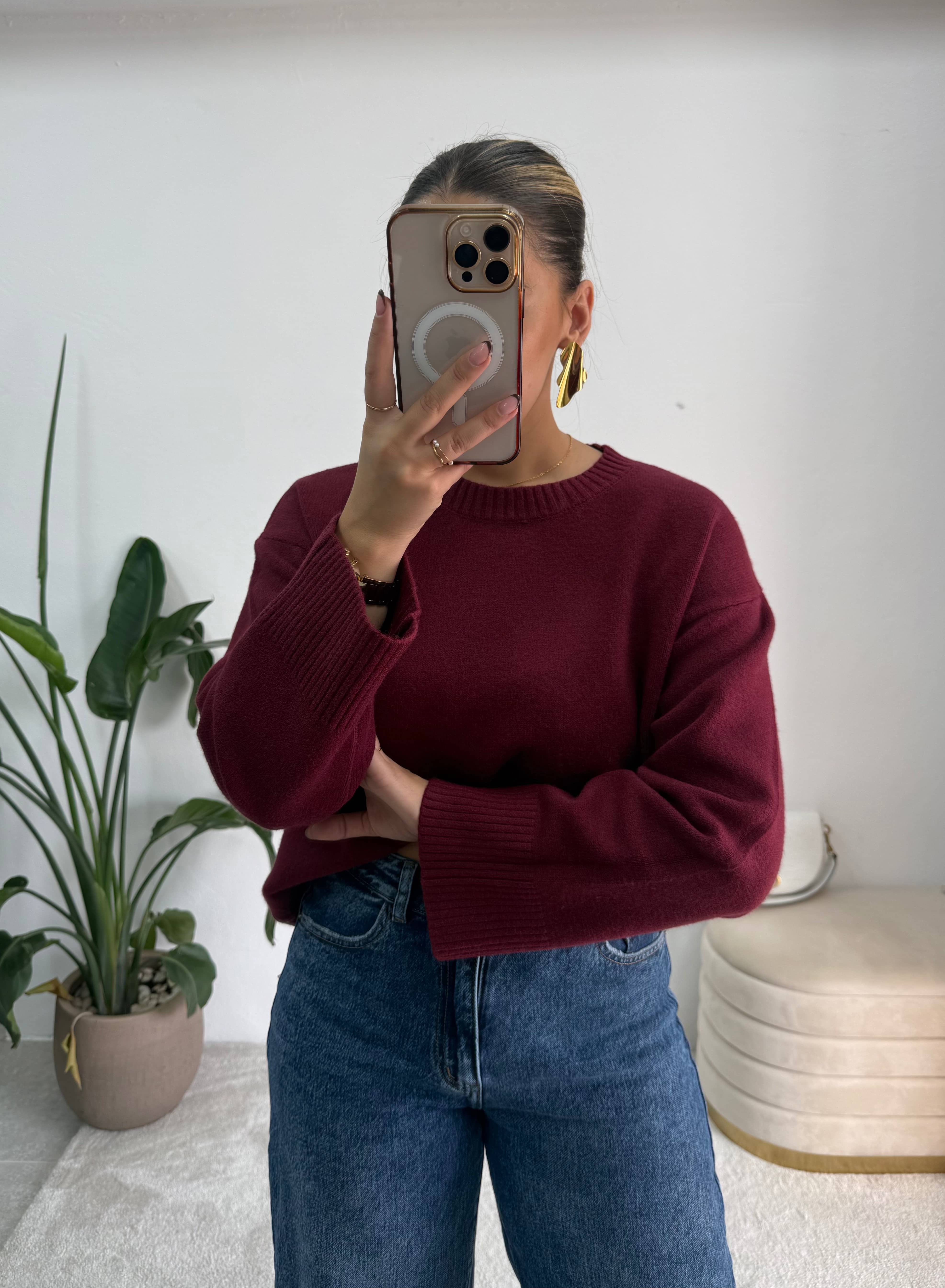 Mochy Bordeaux Sweater 4