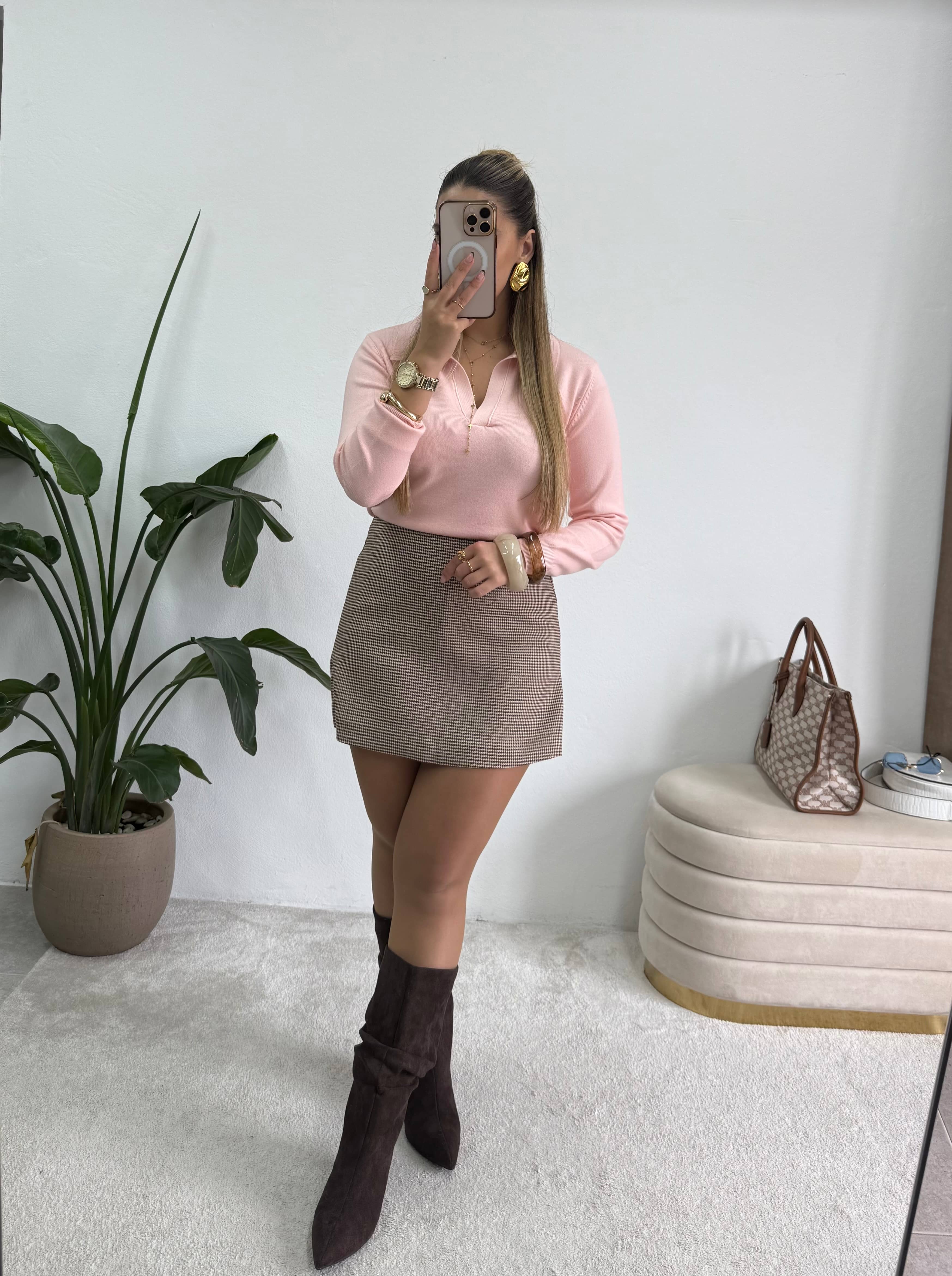 Saia-calção Pied Poule 