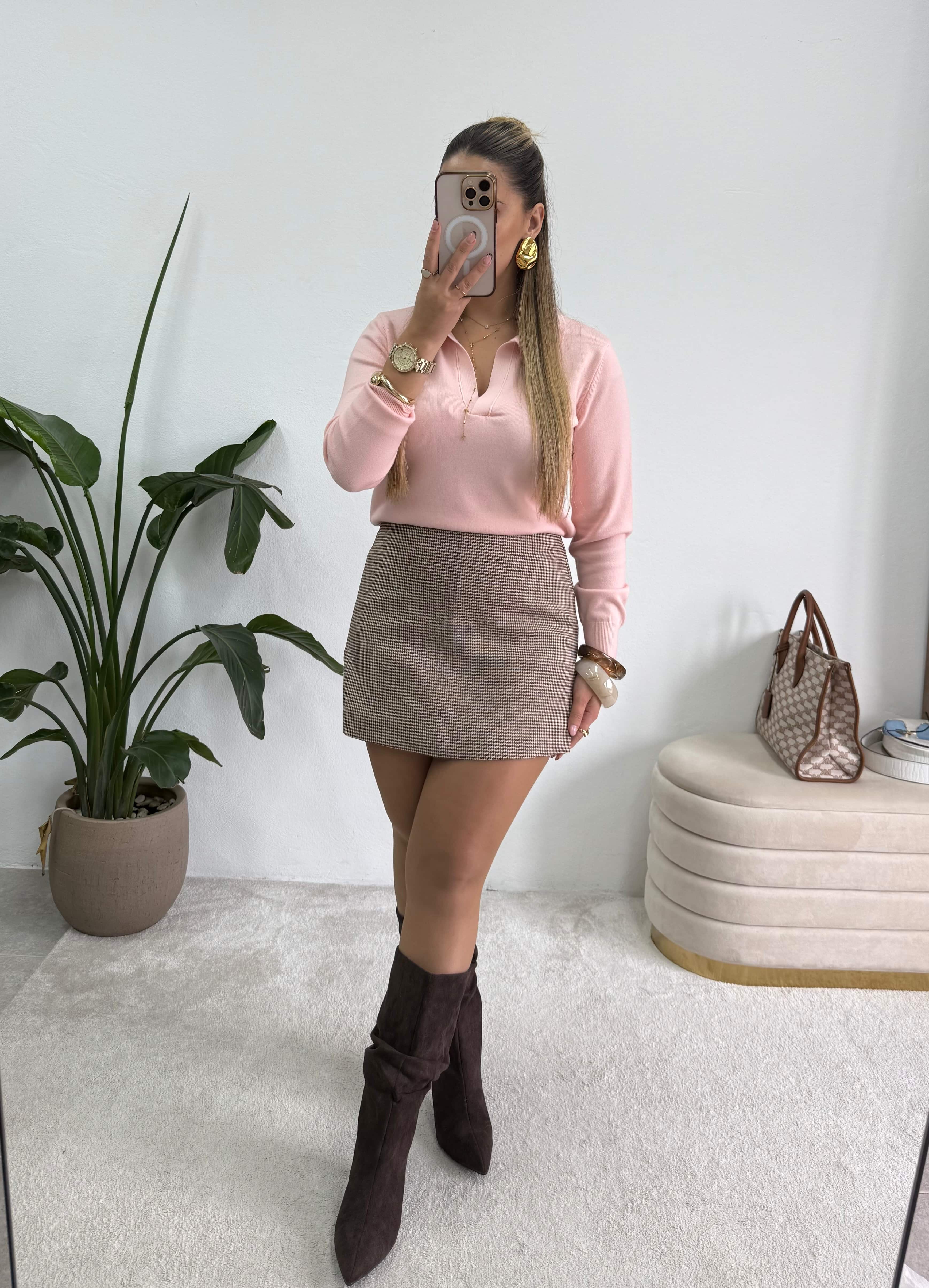 Saia-calção Pied Poule  6