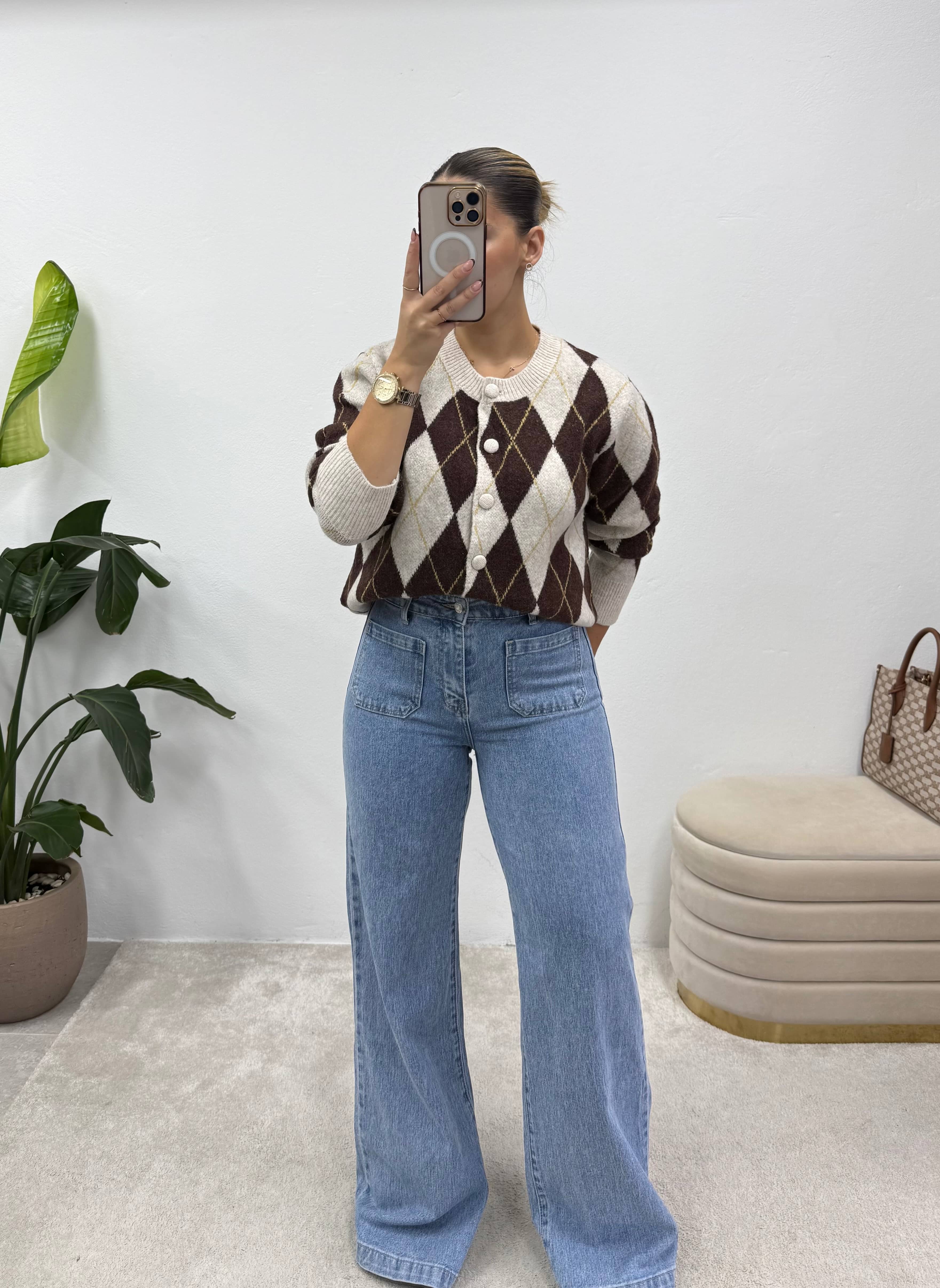 Cardigan Jacquard Argyle 5