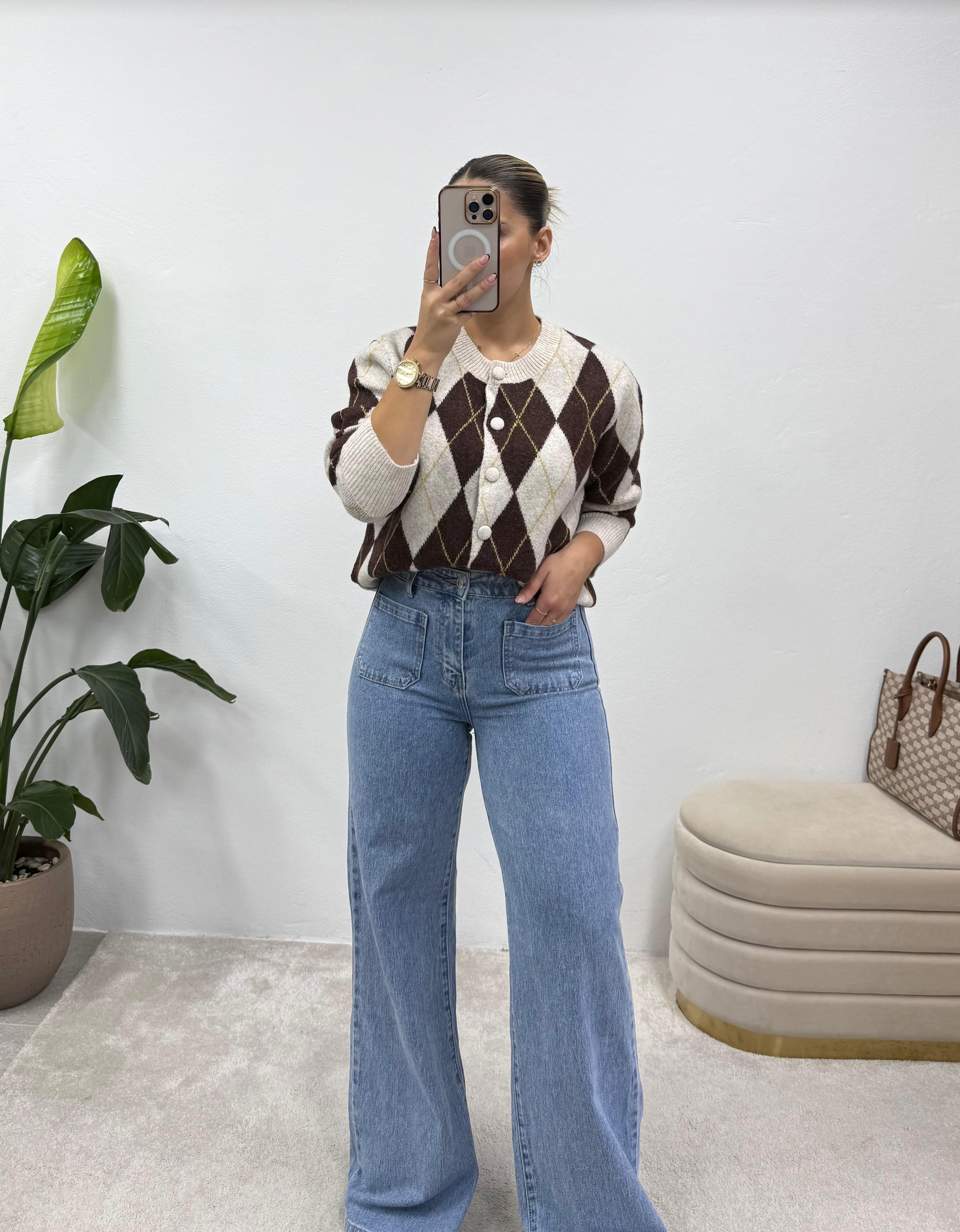 Cardigan Jacquard Argyle 3