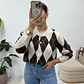Cardigan Jacquard Argyle - Thumbnail 1