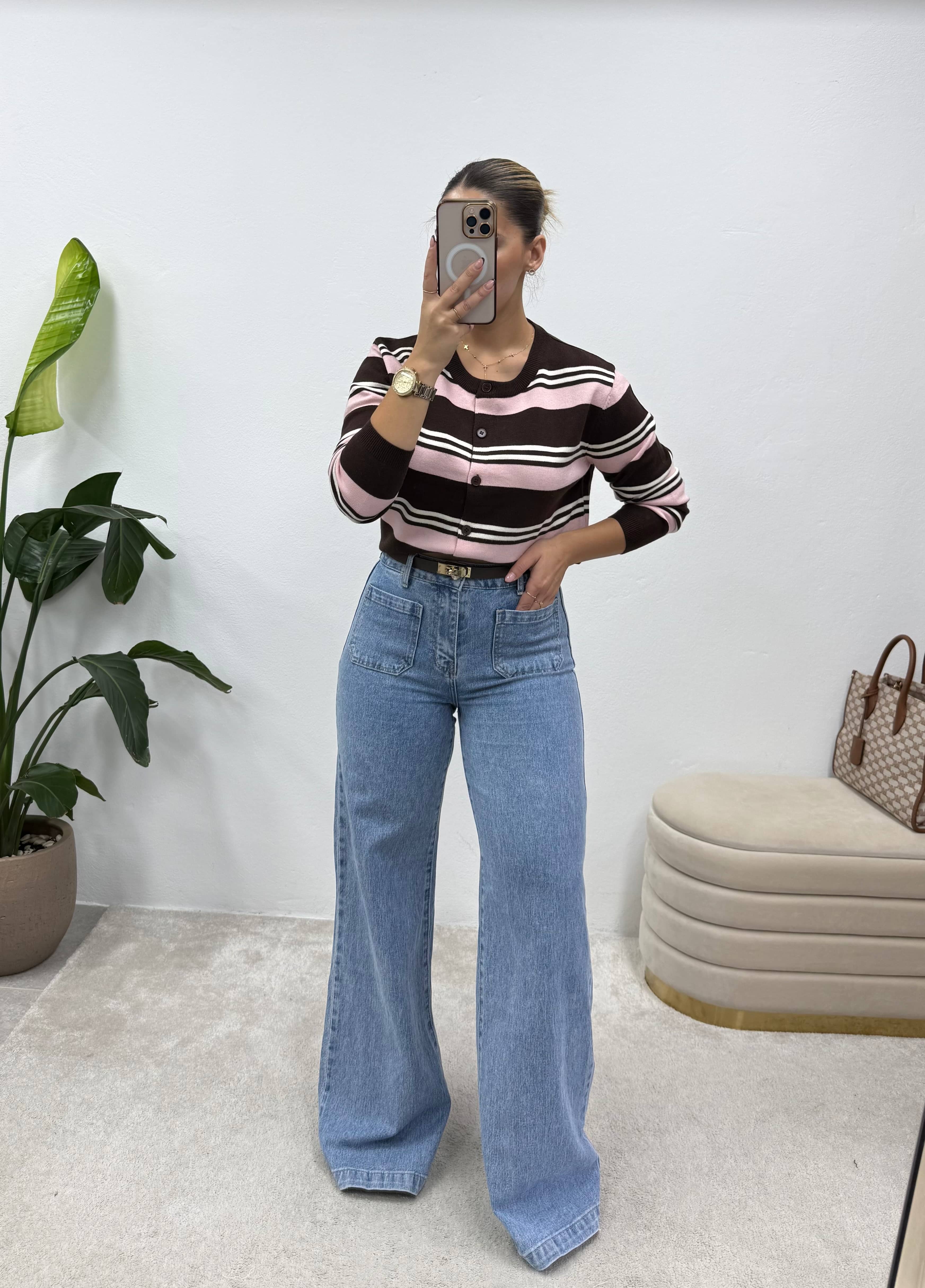 Jeans Wide Leg Bolsos Frontais 9
