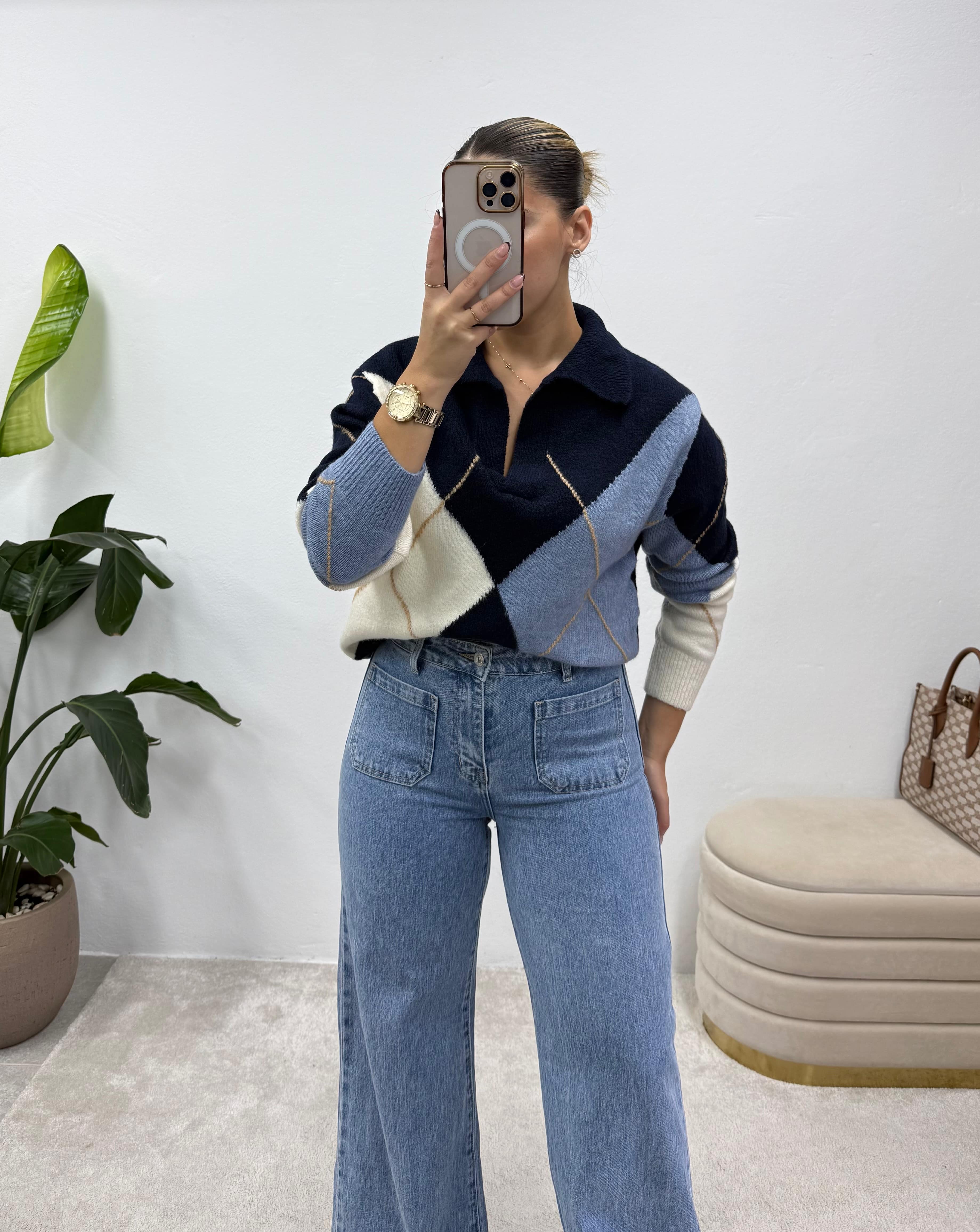 Jeans Wide Leg Bolsos Frontais 5