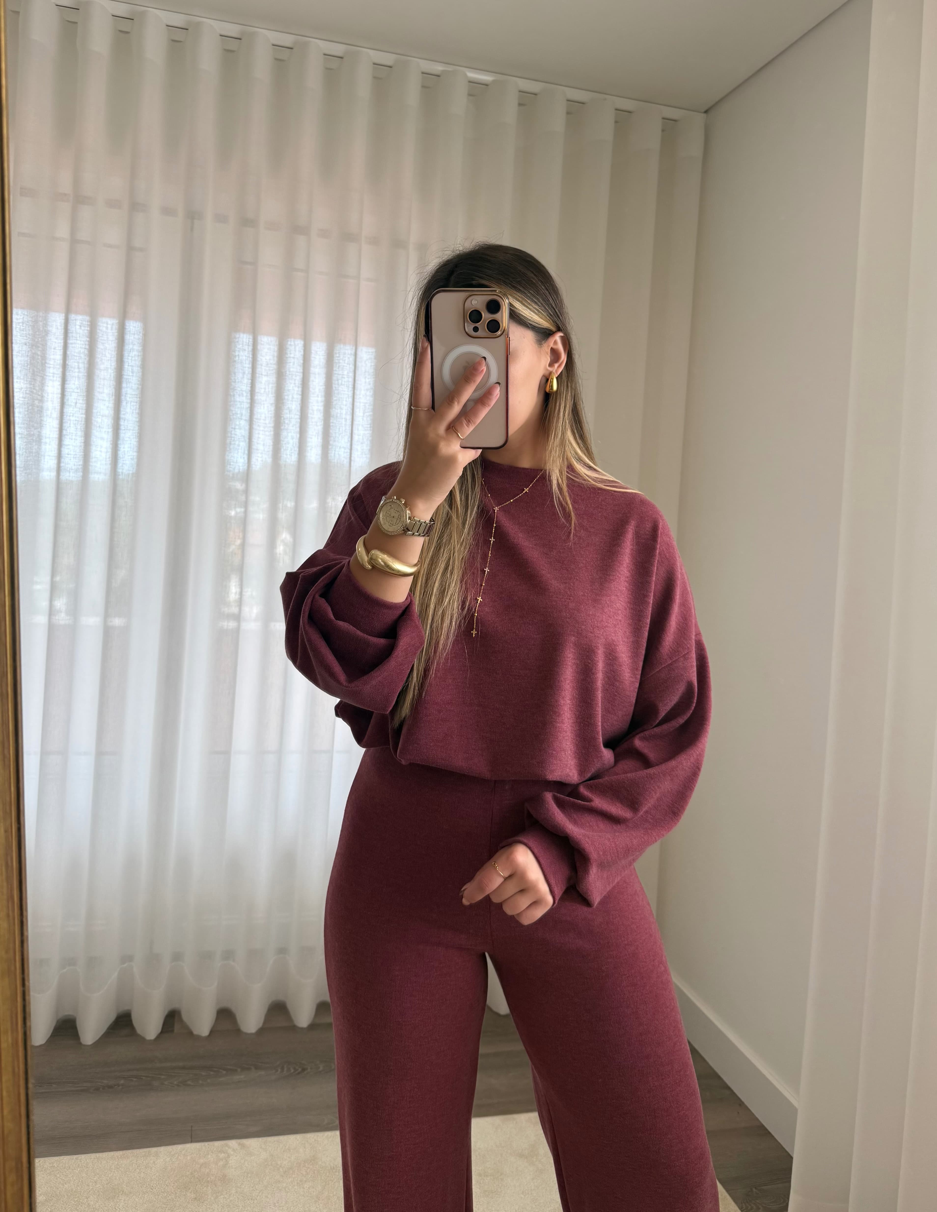 Conjunto Chill Mood Bordeaux  4